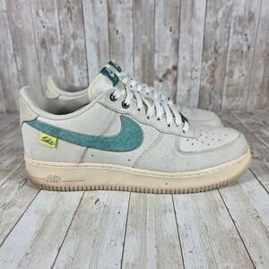 Nike Air Force 1‎ Low Retro Sneakers Teal Accents Casual Shoes Size 12